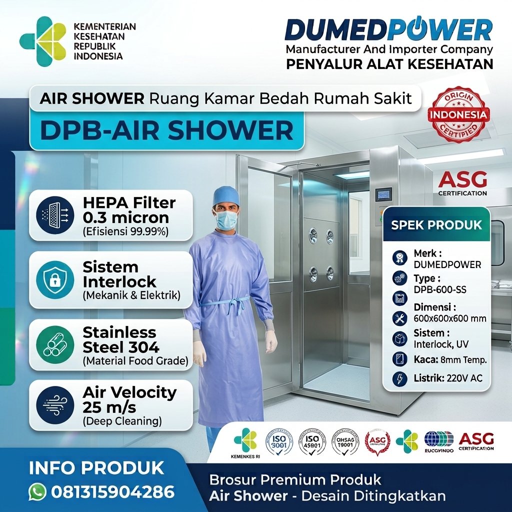 Air Shower Cleanroom Ruang Kamar Bedah DPB-AIRSHOWER
